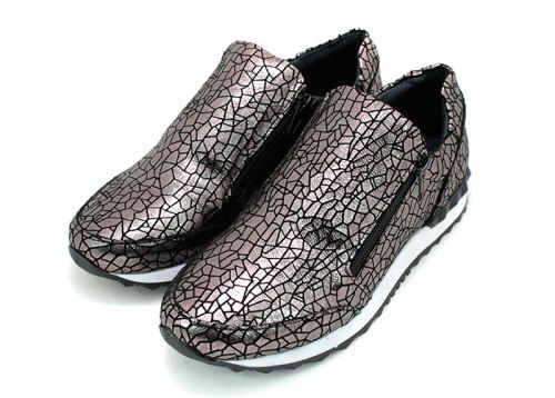 Дамски спортни обувки в цвят никел - Луизиана