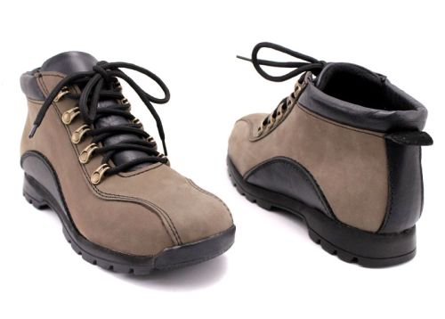 Мъжки боти от естествена кожа в цвят визон 611 VZ~