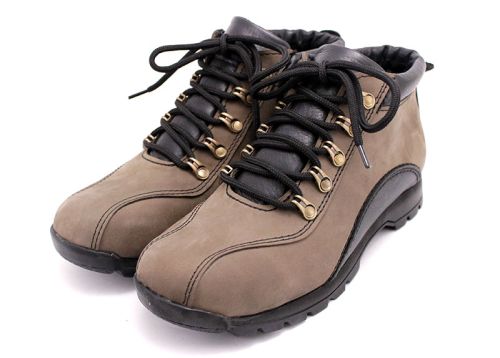 Мъжки боти от естествена кожа в цвят визон 611 VZ~