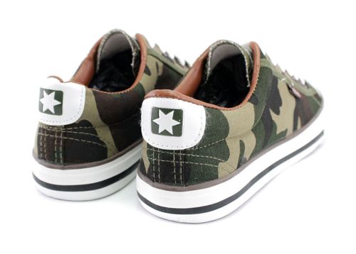 Дамски камуфлажни кецове в зелено 6012 ZK