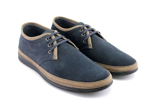 Преоценени мъжки обувки в тъмно син - Модел Филип.