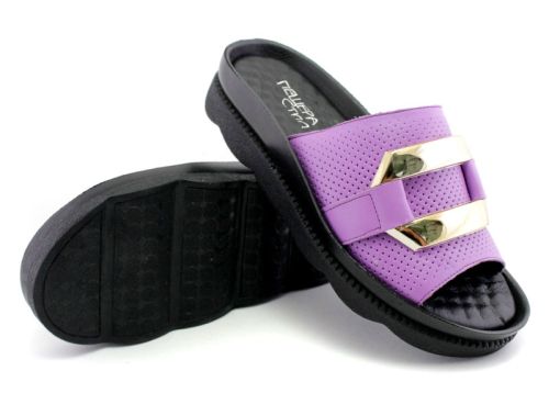 Дамски чехли в лилаво - Модел Руфина