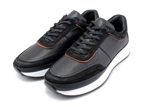 Мъжки обувки в черно - Модел Николас.