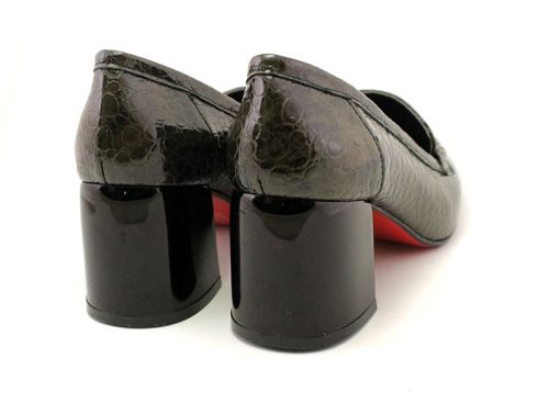 Дамски официални обувки в тъмно зелено, модел Мерилин.