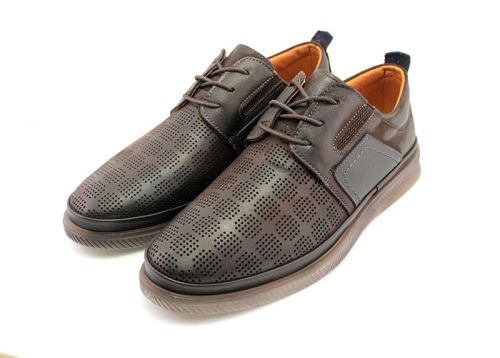 Мъжки, ежедневни обувки в кафяв цвят - Модел Вихрен.