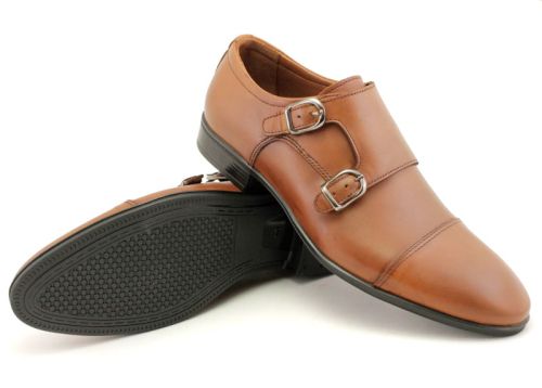 Мъжки официални обувки в светло кафяво, модел Любозар.
