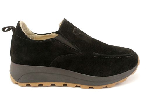 Дамски маратонки без връзки в черно - Модел Синтия.