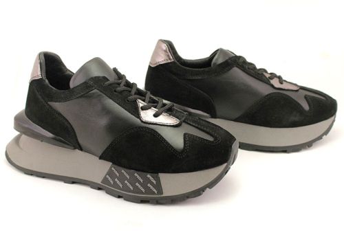 Дамски маратонки в черен цвят - Модел Марсела.