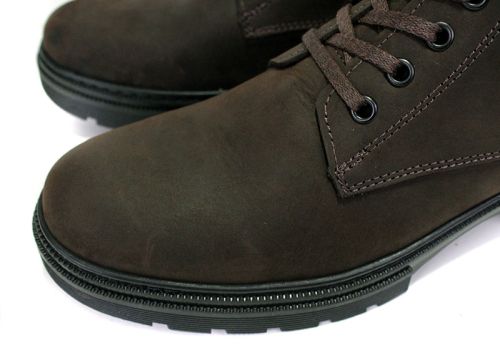 Мъжки боти от естествена кожа в кафяво, модел Джеф~