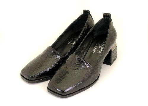 Pantofi de dama formali din lac natural negru - Model Laura.