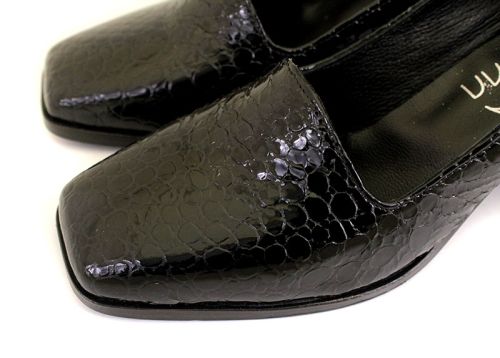 Pantofi de dama formali din lac natural negru - Model Laura.