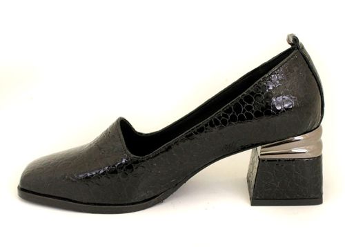 Pantofi de dama formali din lac natural negru - Model Laura.