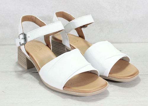 Sandale dama din piele naturala alb - Model Alexa.