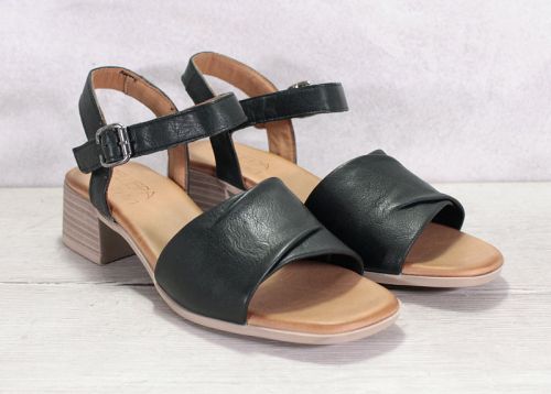 Sandale dama din piele naturala de culoare neagra - Model Alexa.