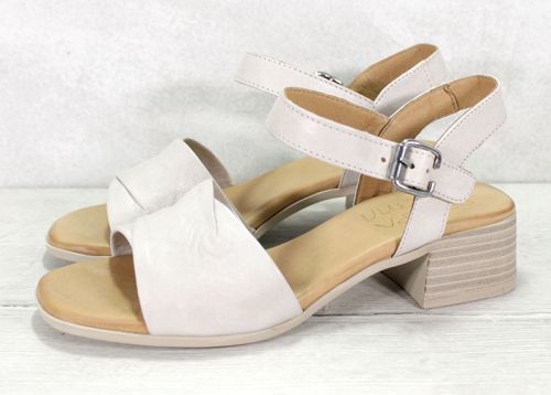 Sandale dama din piele naturala de culoare taup - Model Alexa.