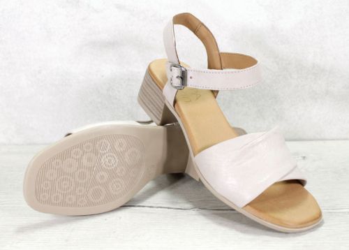 Sandale dama din piele naturala de culoare taup - Model Alexa.