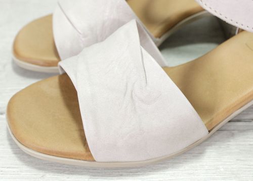 Sandale dama din piele naturala de culoare taup - Model Alexa.