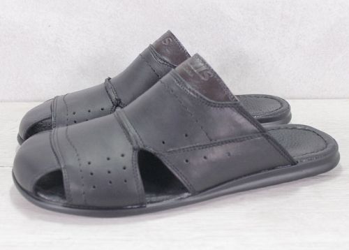 Мъжки чехли със затворени пръсти в черно – удобство и качество - модел Красен