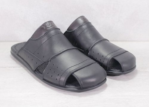 Мъжки чехли със затворени пръсти в черно – удобство и качество - модел Красен