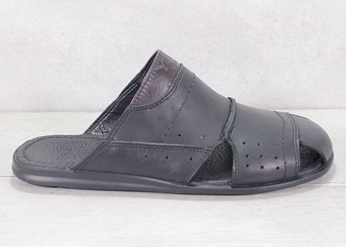 Мъжки чехли със затворени пръсти в черно – удобство и качество - модел Красен