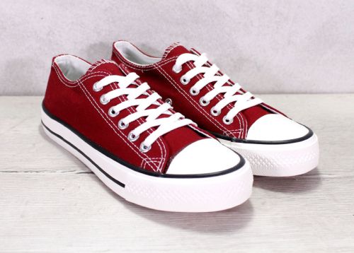 Дамски класически кецове в бордо, модел 300-7