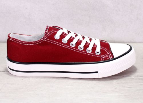 Дамски класически кецове в бордо, модел 300-7