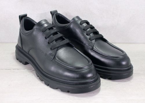 Chic Urbain - Дамски модни мокасини от естествена черна кожа - Модел Диана