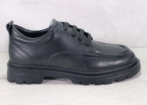 Chic Urbain - Дамски модни мокасини от естествена черна кожа - Модел Диана