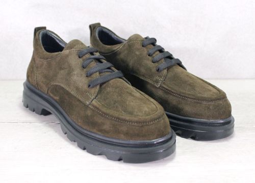 Chic Urbain - Дамски мокасини от зелен велур - Модел Диана