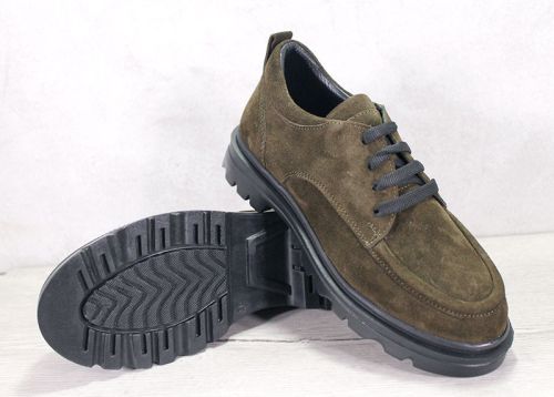 Chic Urbain - Дамски мокасини от зелен велур - Модел Диана