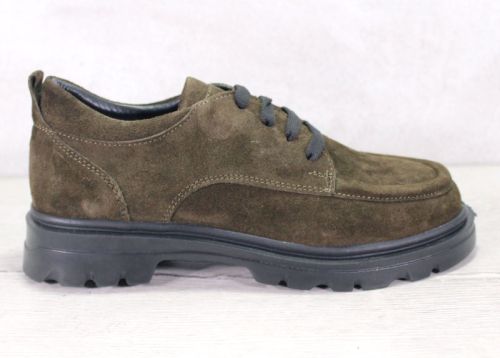 Chic Urbain - Дамски мокасини от зелен велур - Модел Диана