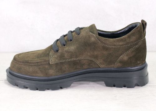 Chic Urbain - Дамски мокасини от зелен велур - Модел Диана