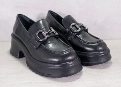 Pantofi casual dama din piele naturala de culoare neagra - Model Dulcinea.