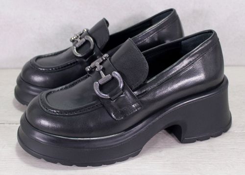 Pantofi casual dama din piele naturala de culoare neagra - Model Dulcinea.