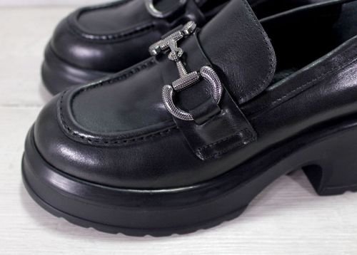 Pantofi casual dama din piele naturala de culoare neagra - Model Dulcinea.