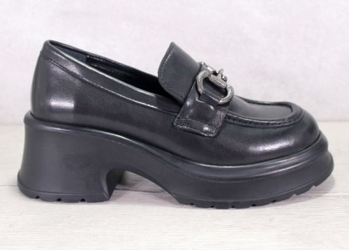 Pantofi casual dama din piele naturala de culoare neagra - Model Dulcinea.