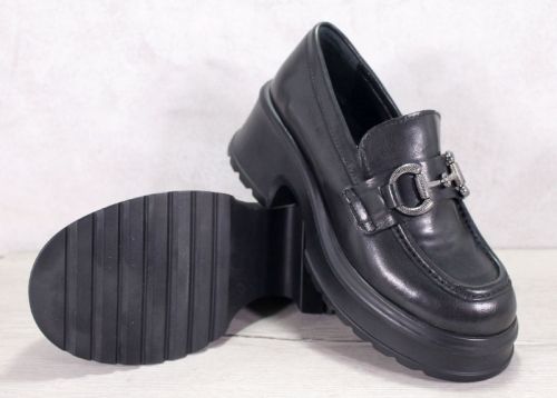 Pantofi casual dama din piele naturala de culoare neagra - Model Dulcinea.