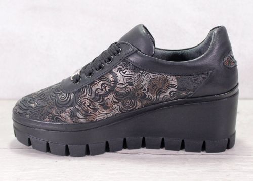 Дамски ежедневни обувки от естествена кожа с цветен принт - модел Ritmo Naturale