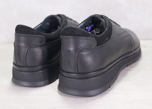 Мъжки ежедневни обувки от черна естествена кожа - модел Comfort City