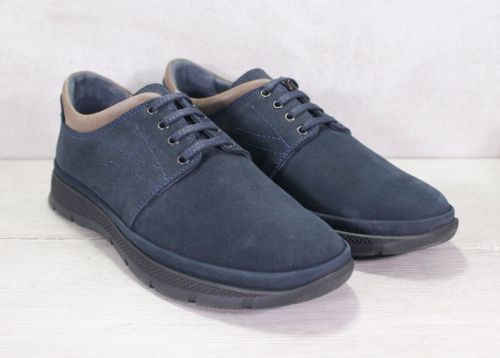 Мъжки ежедневни обувки от тъмно син набук - модел Comfort City