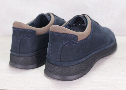 Мъжки ежедневни обувки от тъмно син набук - модел Comfort City