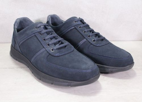 Мъжки ежедневни обувки от естествен набук с декоративни кожени елементи - модел Urban Luxe