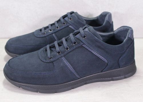 Мъжки ежедневни обувки от естествен набук с декоративни кожени елементи - модел Urban Luxe