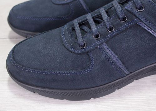 Мъжки ежедневни обувки от естествен набук с декоративни кожени елементи - модел Urban Luxe