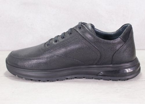 Мъжки ежедневни обувки от черна шагренова кожа - модел Urban Shadow