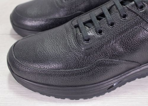 Мъжки ежедневни обувки от черна шагренова кожа - модел Urban Shadow