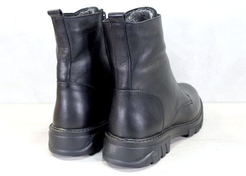 Мъжки кубинки от естествена кожа в черно, модел Виго.