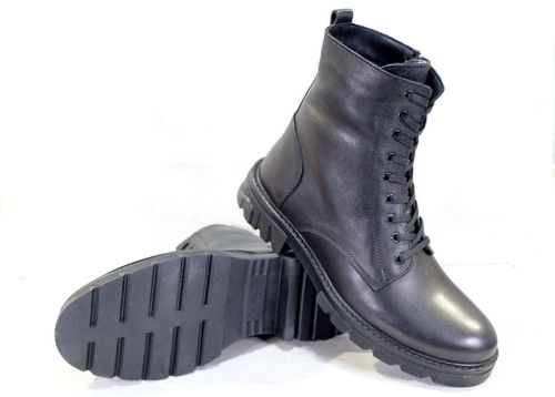 Мъжки кубинки от естествена кожа в черно, модел Виго.