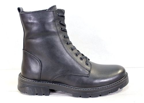 Мъжки кубинки от естествена кожа в черно, модел Виго.