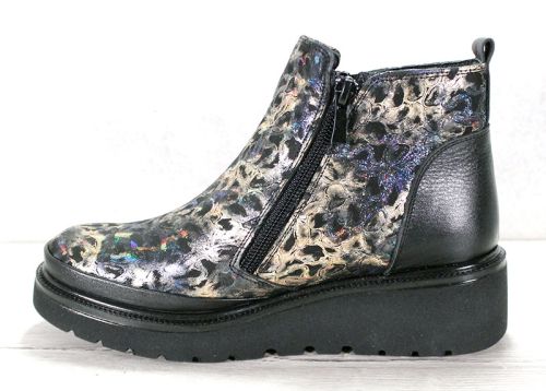-Дамски боти от естествена кожа с уникален холограмен ефект - модел Мерида.